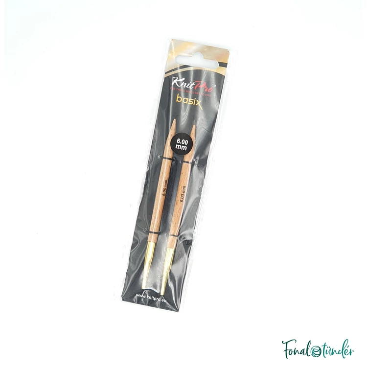 KnitPro Basix Birch - körkötőtű fej - knitting needle tip - 6mm