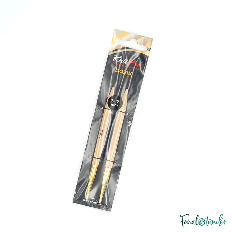 KnitPro Basix Birch - körkötőtű fej - knitting needle tip - 7mm
