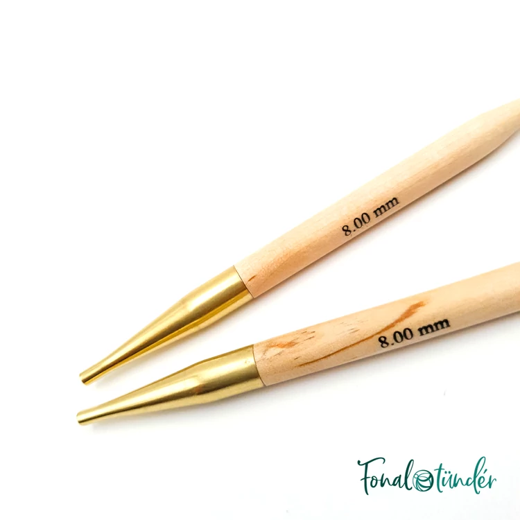 KnitPro Basix Birch - körkötőtű fej - knitting needle tip - 8mm