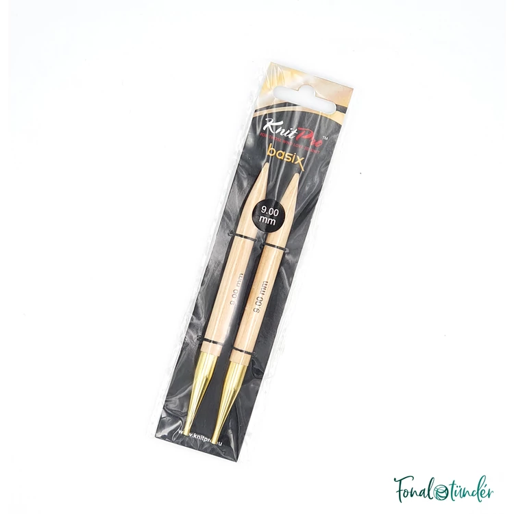 KnitPro Basix Birch - körkötőtű fej - knitting needle tip - 9mm