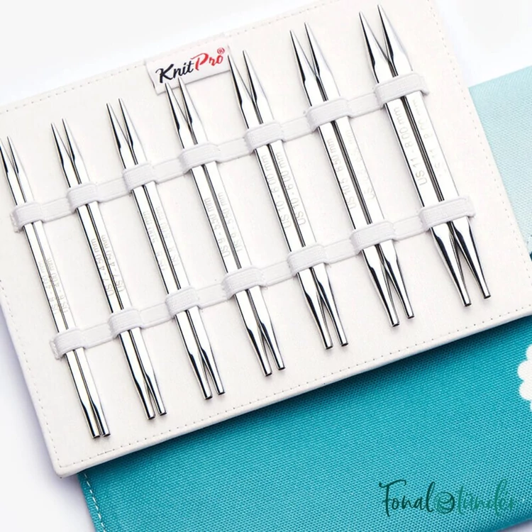KnitPro Nova Cubics set - szögletes fém körkötőtű készlet - 4-8mm - 01