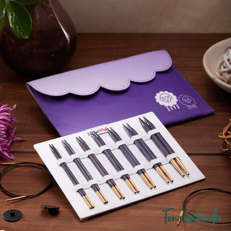 KnitPro J'Adore Delux - exkluzív cserélehető végű körkötőtű szett- knitting needle set - 4-8mm