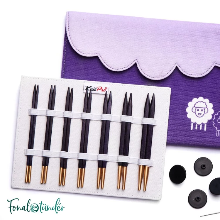 KnitPro J'Adore Delux - exkluzív cserélehető végű körkötőtű szett- knitting needle set - 4-8mm - 01