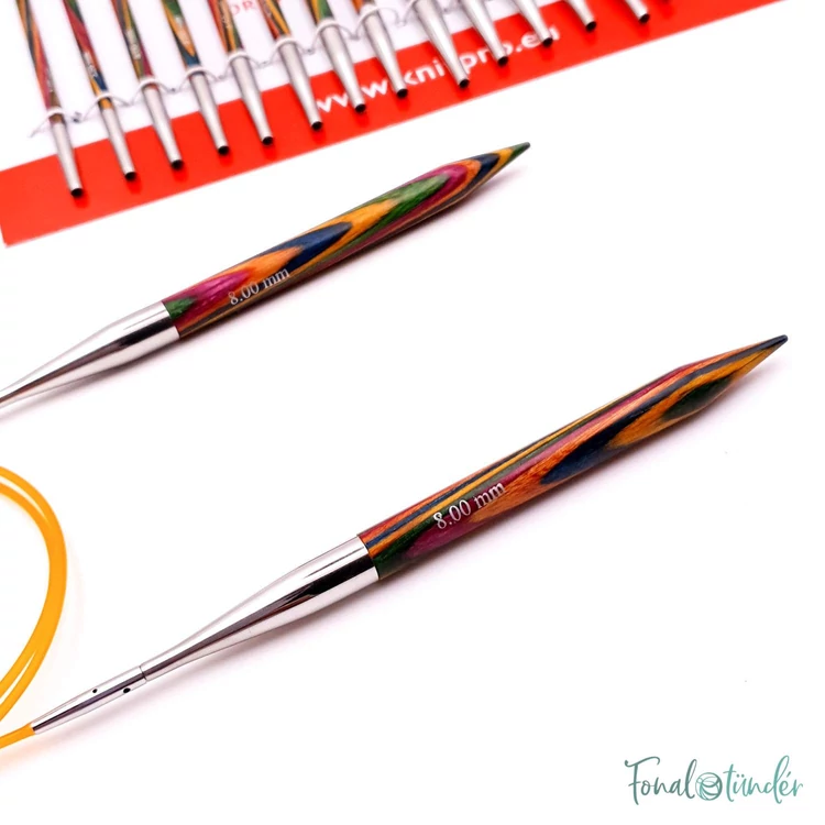 KnitPro Symfonie Delux - cserélehető végű körkötőtű szett- knitting needle set - 3.5-8mm