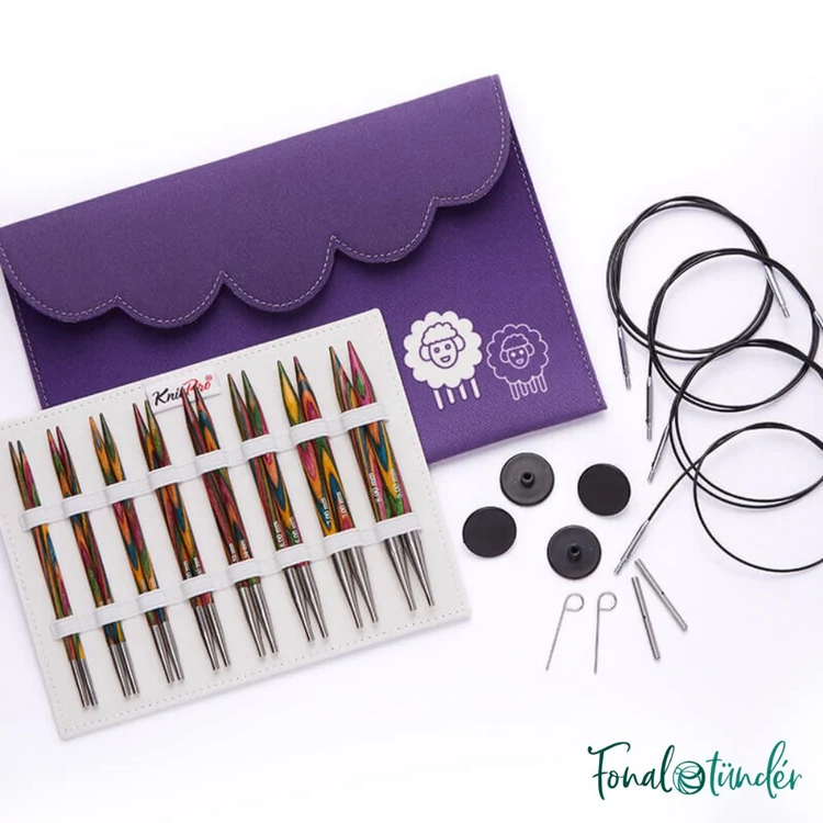KnitPro Symfonie Delux - körkötőtű szett - knitting needle set - 3.5-8mm