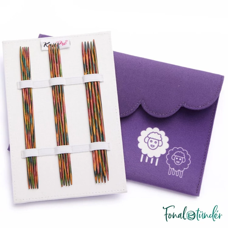 KnitPro Symfonie kétvégű nemesfa zoknikörkötőtű készlet  - dp needle set - 15cm - 2-4mm