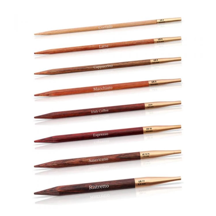 KnitPro Knit and Coffee - cserélehető végű körkötőtű szett- knitting needle set - 3-8mm