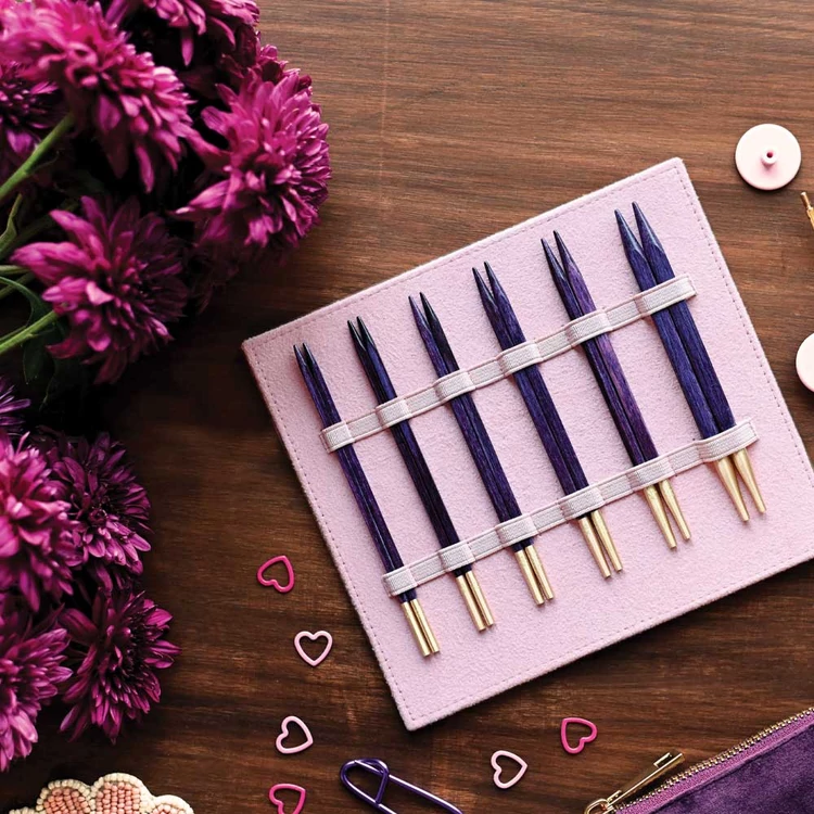 KnitPro J'Adore - exkluzív cserélehető végű körkötőtű szett- knitting needle set - 4-8mm
