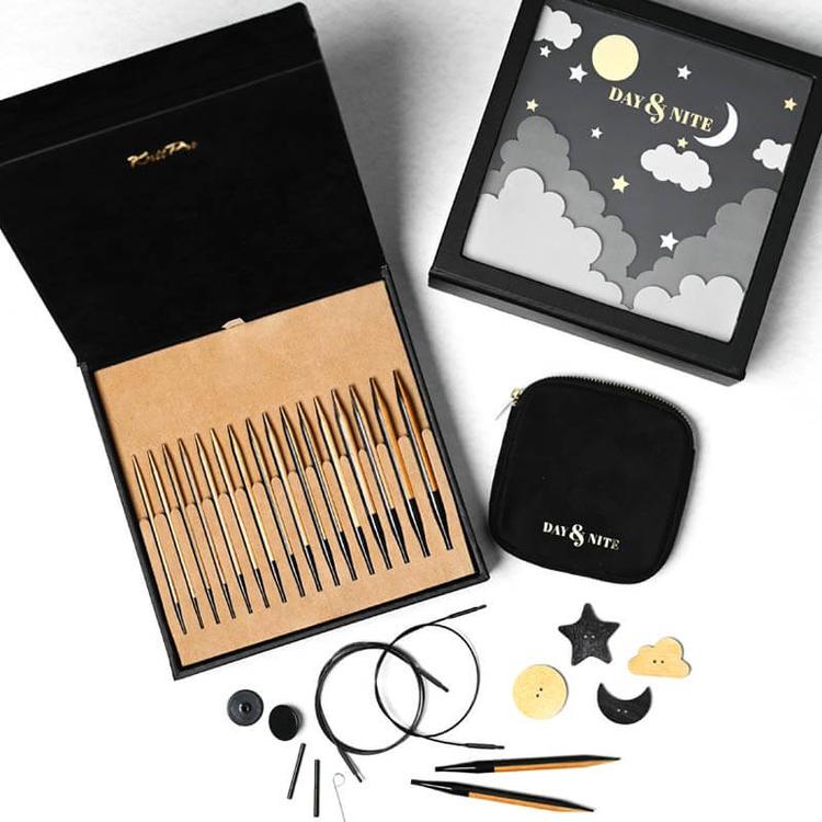 KnitPro Day and Night - cserélehető végű körkötőtű szett- knitting needle set - 3.5-8mm
