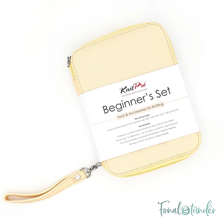 KnitPro Basix Beginner Set - interchangeable needle set - cserélehető végű körkötőtű szett -  3.5-8mm - 03