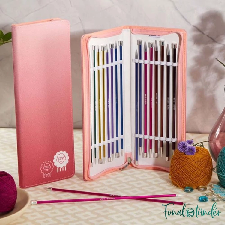 KnitPro Zing knitting needle set - kötőtű készlet - 2.5-6mm - 25cm
