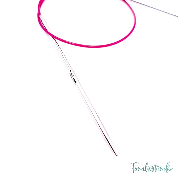 KnitPro Nova Metal - fix körkötőtű - fixed circular needle - 40cm - 2.5mm -kep2