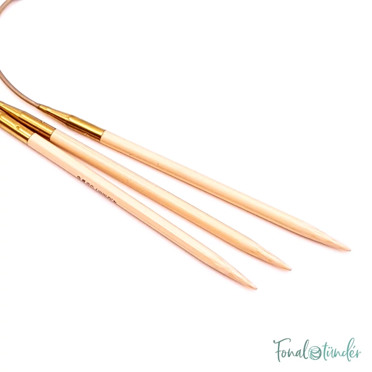 Addi CrasyTrio Bamboo - flexible double pointed needle set - flexibilis bambusz tűkészlet - 24cm - 4mm - kep2
