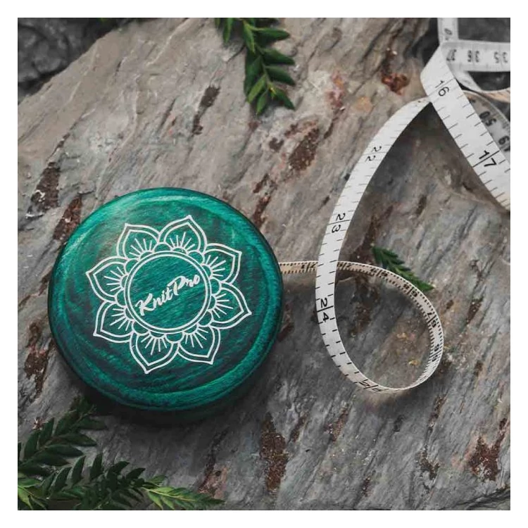 KnitPro MINDFUL Wood Tape Measure - mandalás fa mérőszallag - 150cm