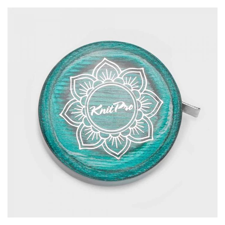 KnitPro MINDFUL Wood Tape Measure - mandalás fa mérőszallag - 150cm - 2