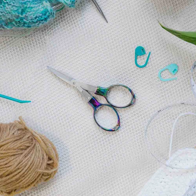 KnitPro MINDFUL Szivrvány összecsukható olló - rainbow folding scissors - 3