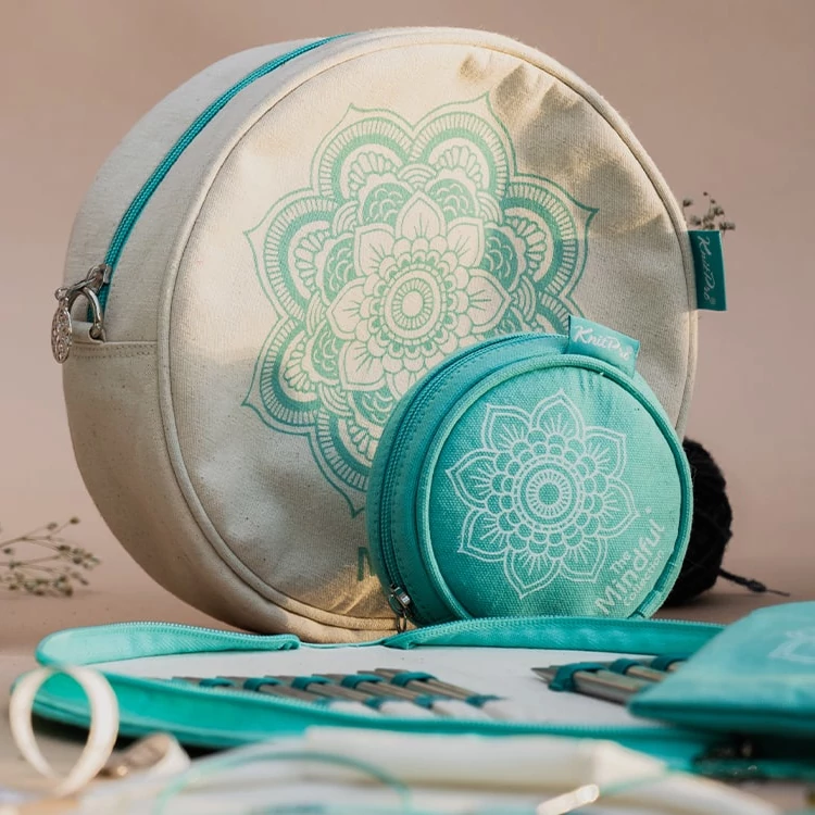 KnitPro MINDFUL Twin Circular Bags - körtáska szett - kötés és horgolás projektekhez - 3