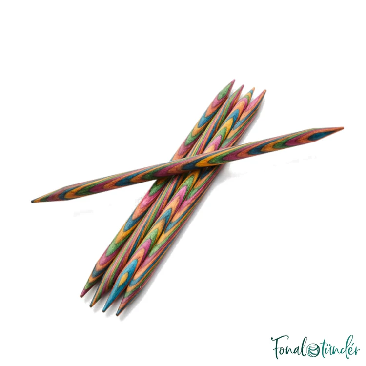 KnitPro Symfonie kétvégű nemesfa zoknikörkötőtű - double-pointed needles - 15cm - 4mm - 4