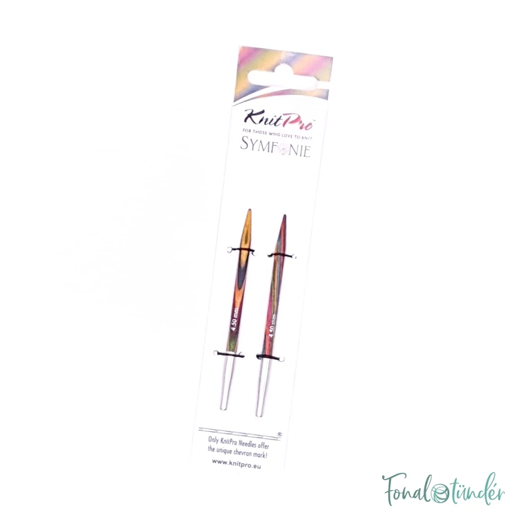 KnitPro Symfonie - extra rövid körkötőtű fej - extra short knitting needle tip - 4.5mm - 03