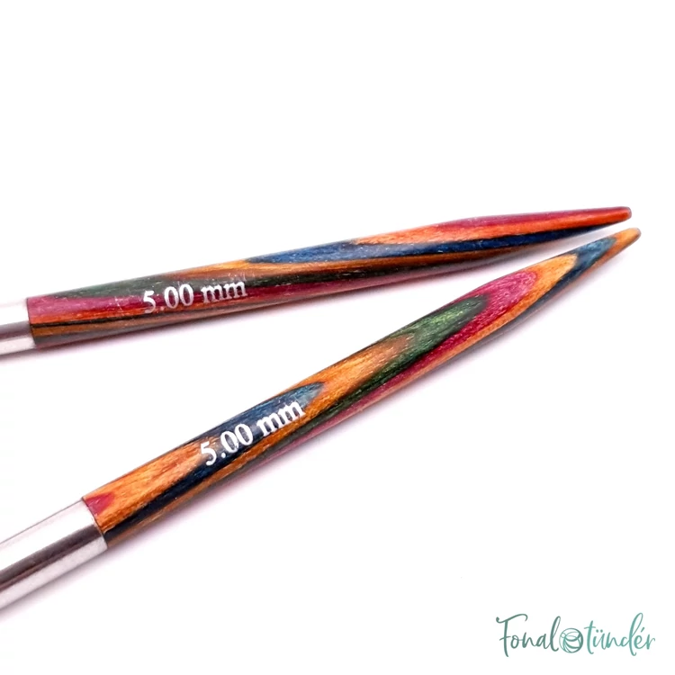 KnitPro Symfonie - extra rövid körkötőtű fej - extra short knitting needle tip - 5mm - 02