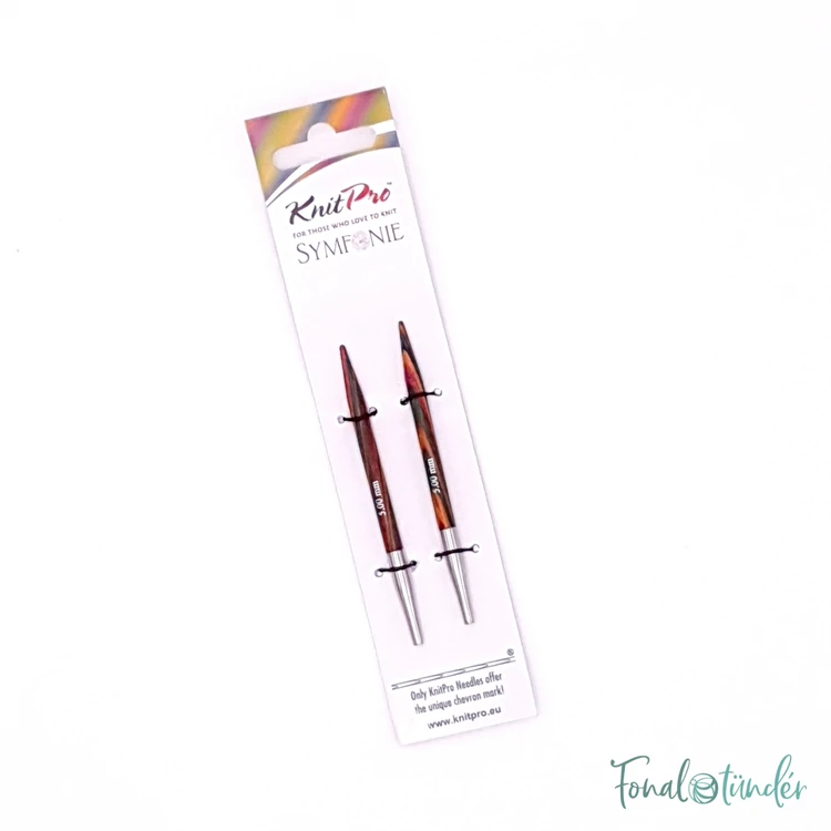 KnitPro Symfonie - extra rövid körkötőtű fej - extra short knitting needle tip - 5mm - 03