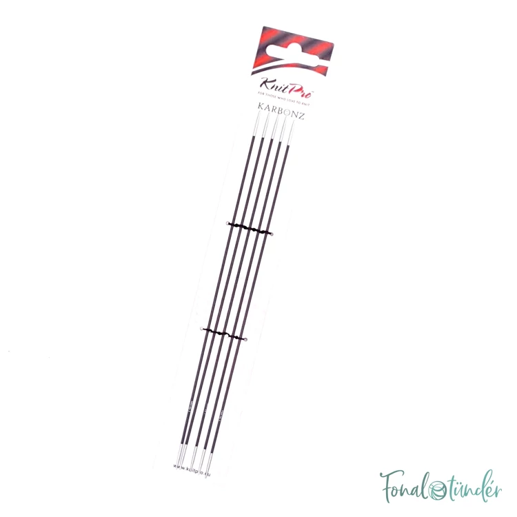 KnitPro Karbonz - karbonszálas zoknikötőtű - knitting needle - 20cm - 1.5mm - 3