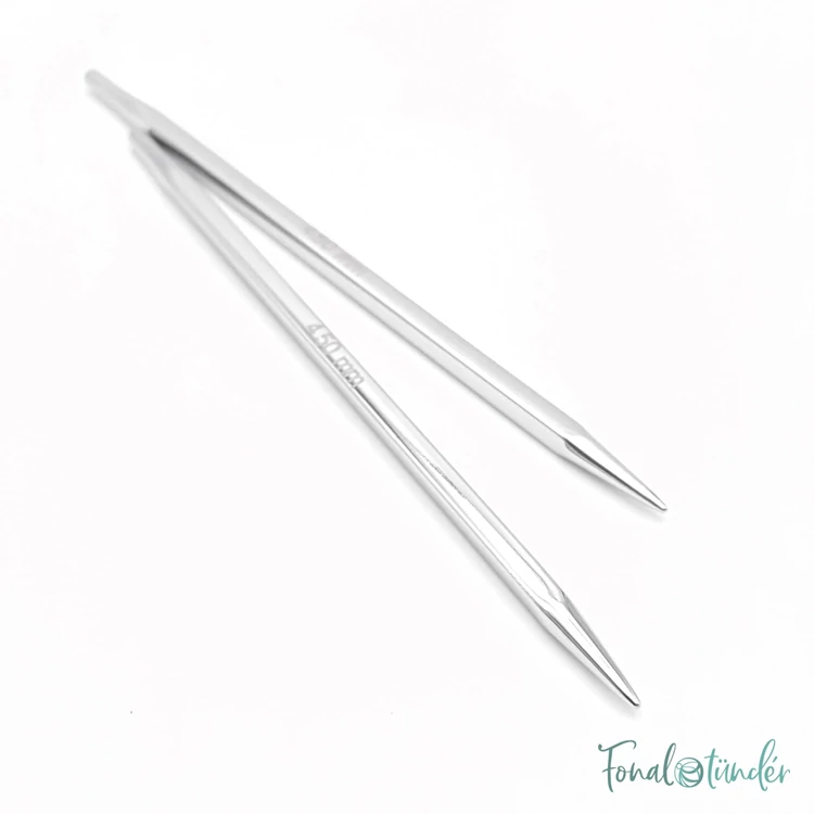 KnitPro Nova Cubics - szögletes fém körkötőtű fej - knitting needle tip - 4.5mm