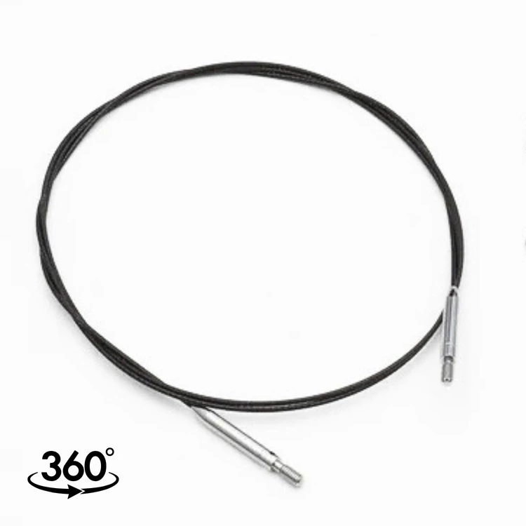 KnitPro Thin and Flex - steel swivel cable - vékony csapágyas acél kábel - 76 (100)cm