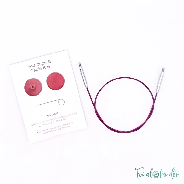 KnitPro steel swivel cable - csapágyas acél kábel kötéshez horgoláshoz - 20cm - 03