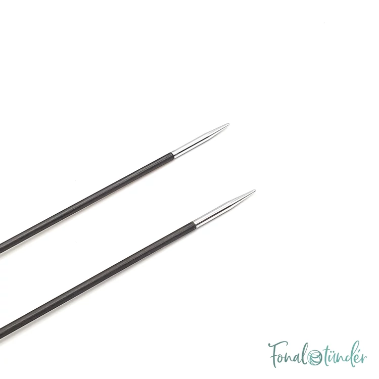 KnitPro Karbonz - egyenes kötőtű - single-pointed knitting needle - 25cm - 2mm - 02