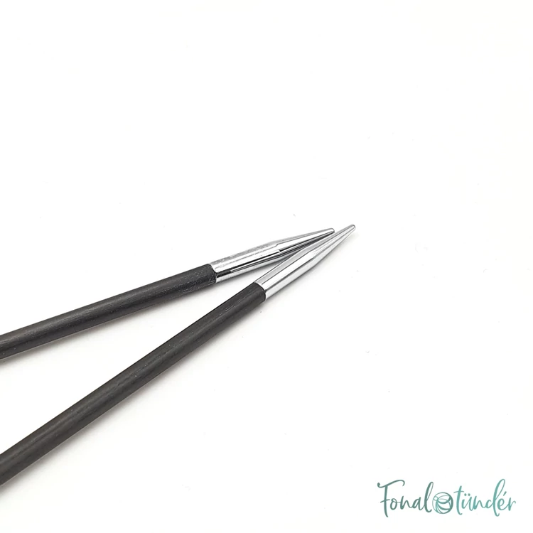 KnitPro Karbonz - egyenes kötőtű - single-pointed knitting needle - 25cm - 3mm - 02