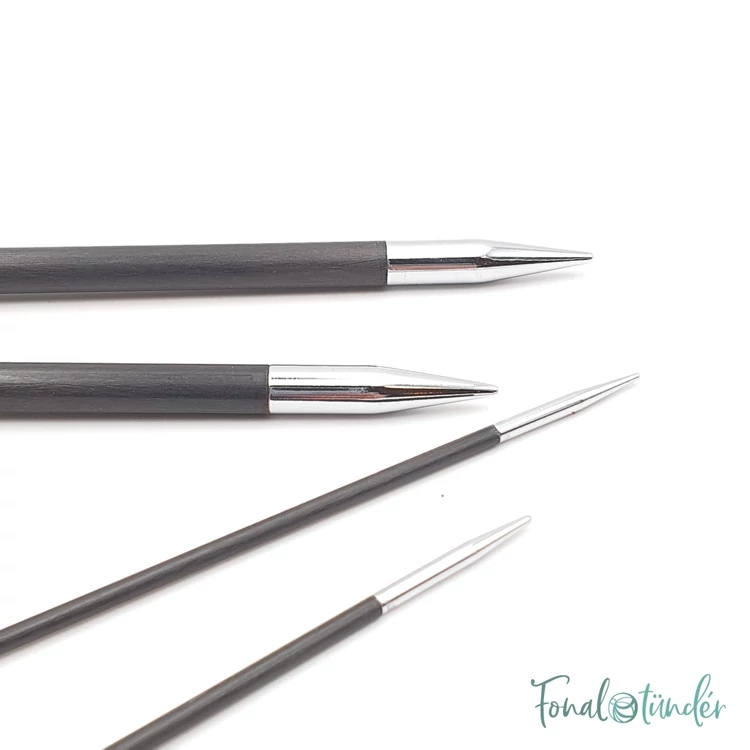 KnitPro Karbonz - egyenes kötőtű - single-pointed knitting needle - 25cm - 5mm - 03