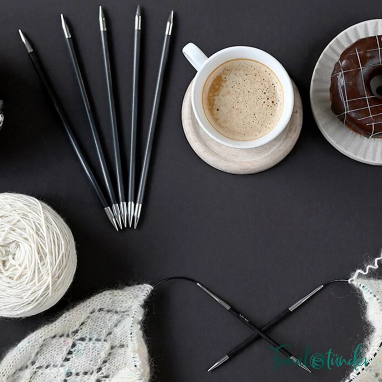 KnitPro Karbonz - karbonszálas körkötőtű fej - knitting needle tip - 3.5mm - 02