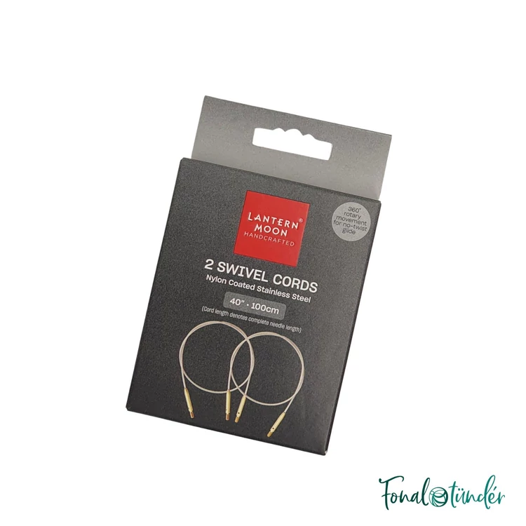 KnitPro Lantern Moon swivel cable - csapágyas acél kábel kötéshez horgoláshoz - 33cm - 06