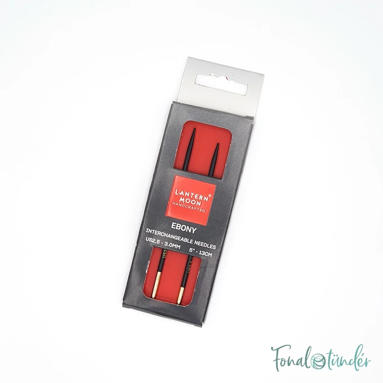 KnitPro Lantern Moon - ébenfa körkötőtű fej - knitting needle tip - 3mm - 04