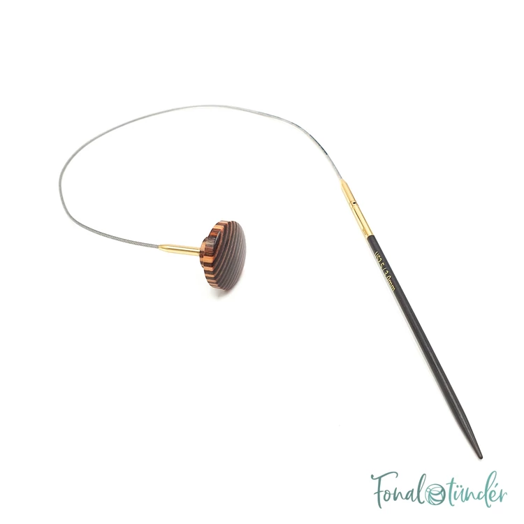 KnitPro Lantern Moon - ébenfa körkötőtű fej - knitting needle tip - 3mm - 04