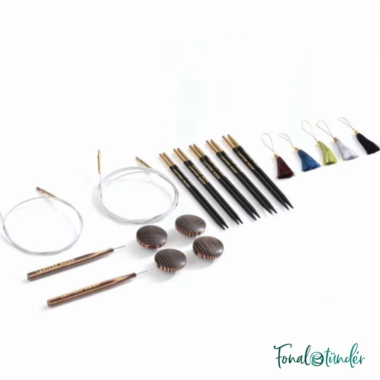 Lantern Moon Legacy - ébenfa körkötőtű készlet - knitting needle set - 3.25-5mm