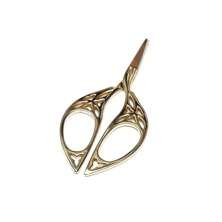 Lantern Moon - golden scissor in leather case - arany kézimunka olló bőr tokban - 01