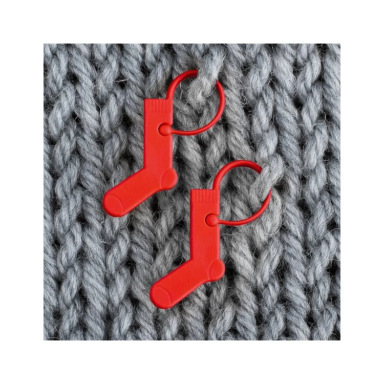 Addi - zoknis szemjelölők - red sock stitch markers - 100db