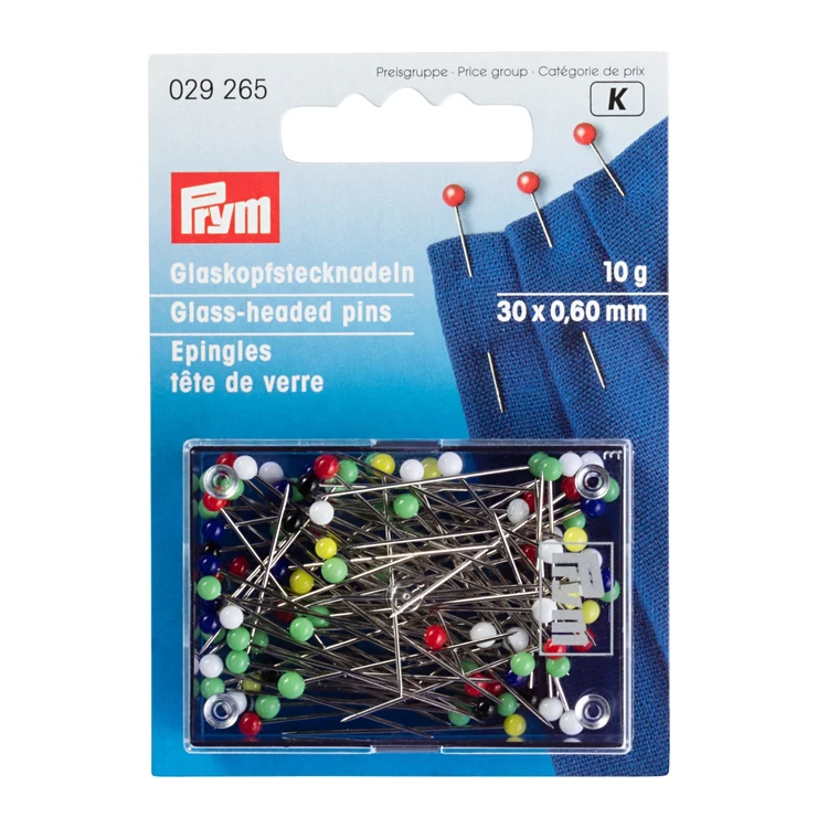 Prym üvegvégű gombostű - glass-headed pins - 10gram