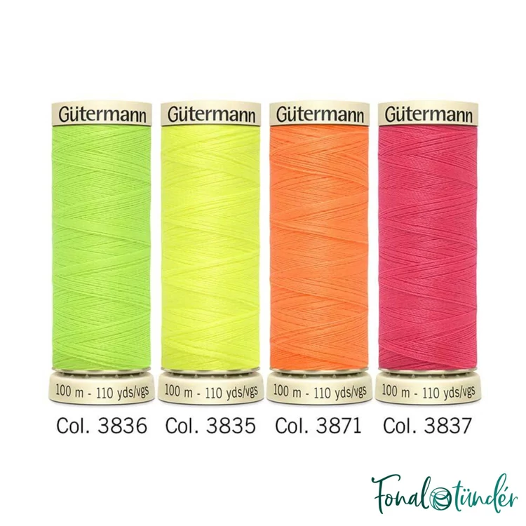 Gütermann Neon - neon dekor varrócérna készlet - 02