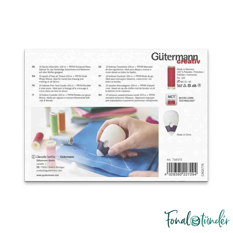 Gütermann sew thread set Prym chalk wheel - varrócérna készlet görgős jelölő krétával - 03