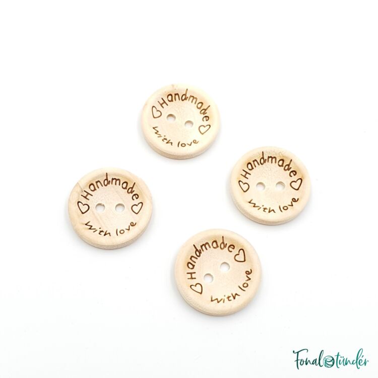Fa gombok - Wooden buttons - Handmade with love - 20mm