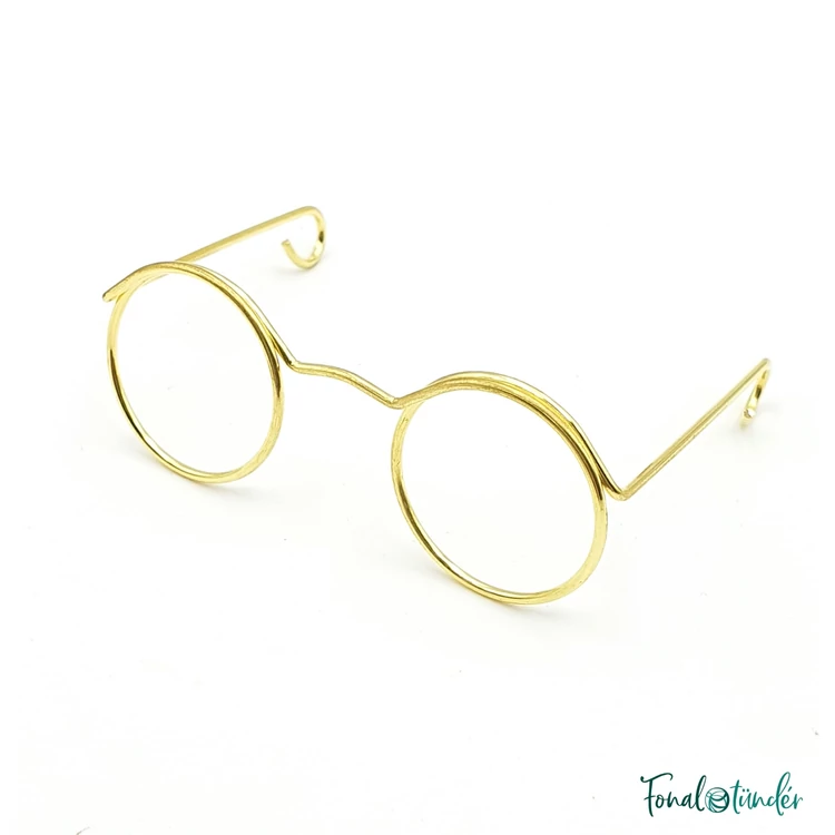 Arany szemüveg  amigurumi figurákhoz- Gold Glasses - for amigurumi toys