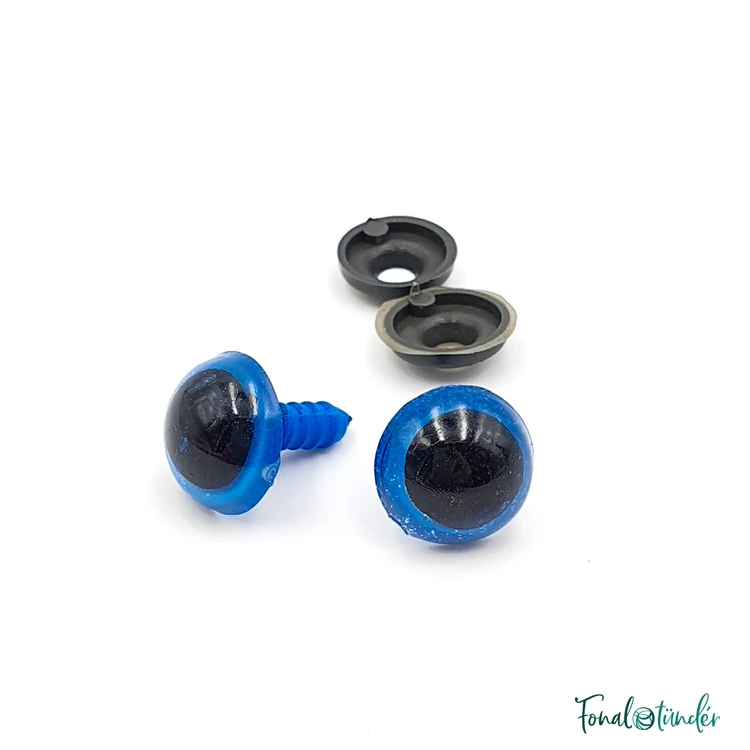 Kék baba/figura szemek - biztonsági - Blue safety eyes -14mm