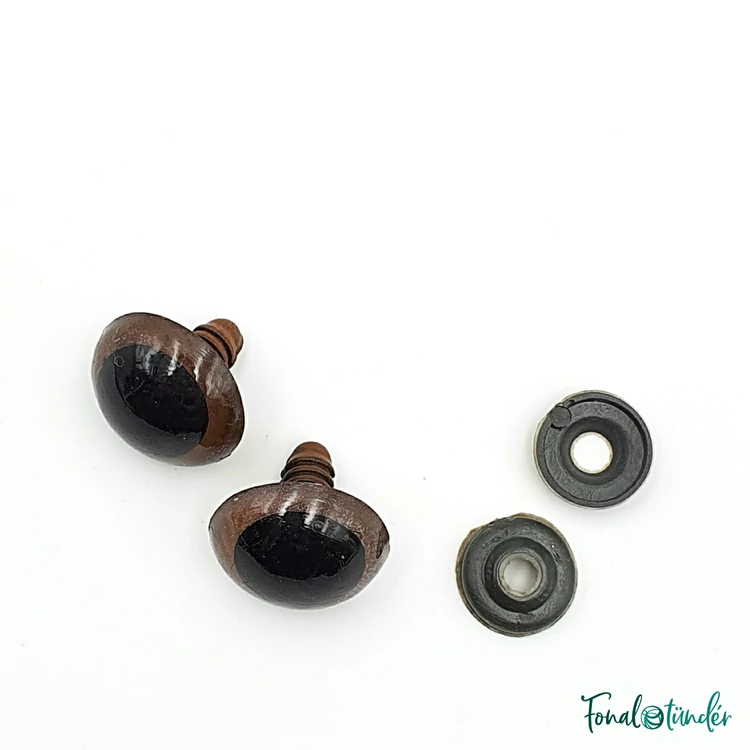 Barna baba/figura szemek - biztonsági - Brown safety eyes - 20mm