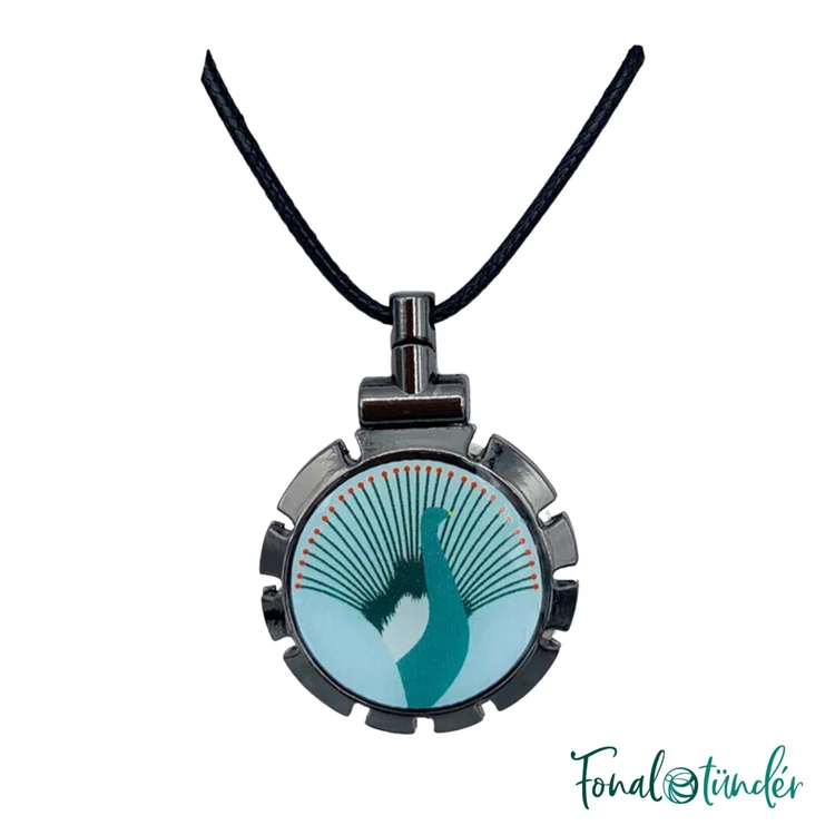 Bohin Thread Cutter Pendant Peacock - fonalvágó nyaklánc - pávás
