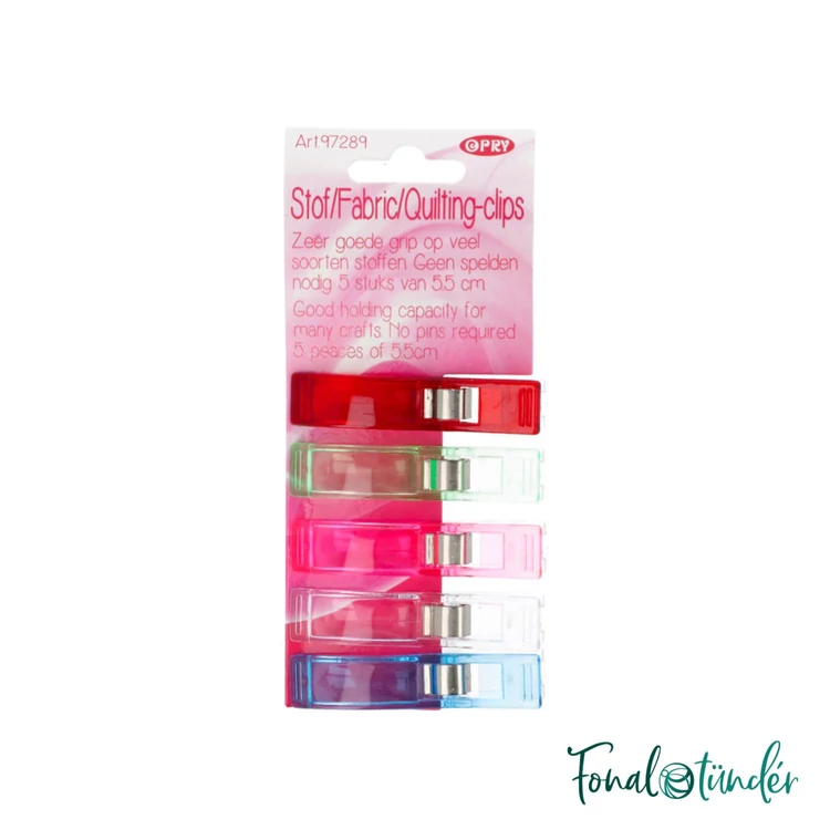 Opry Fabric quilting clips - Opry textil klipsz varráshoz - 5db