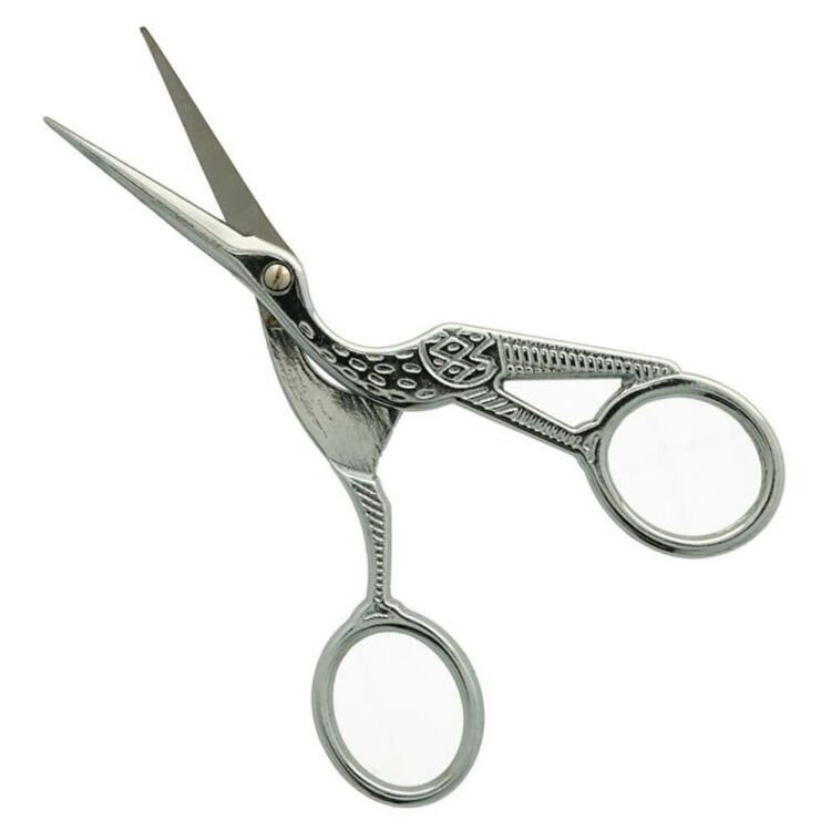 Madaras arany kézimunka olló - bird-shaped handicraft scissors - silver -11.5cm