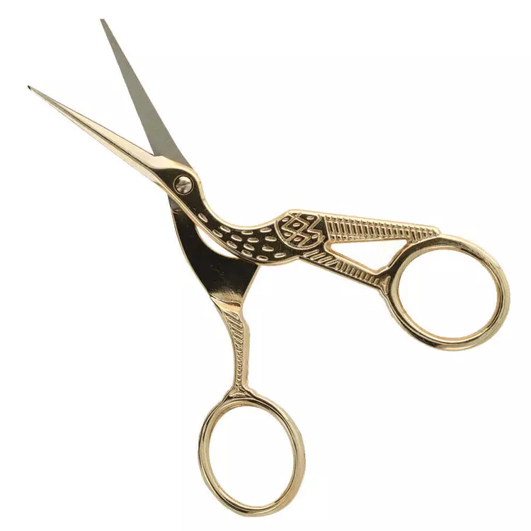 Premax - Madaras arany kézimunka olló - bird-shaped handicraft scissors - gold-silver - 9cm